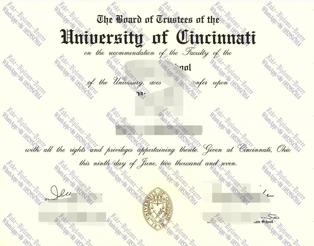 Make fake University of cincinnati Diploma