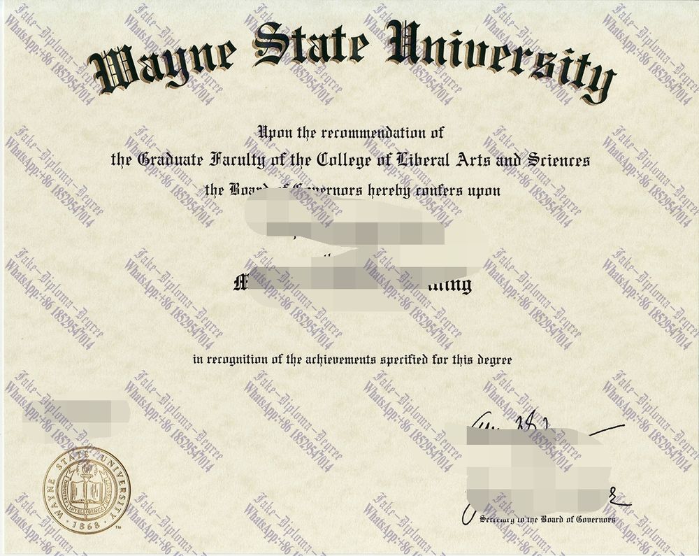 Make fake Wayne State University Degree