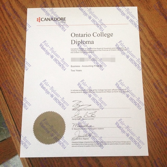 Purchase fake Canadore College Diploma