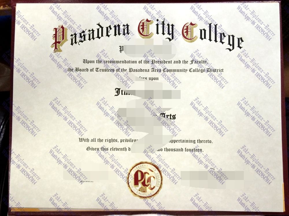 Purchase fake Pasadena City College Diploma
