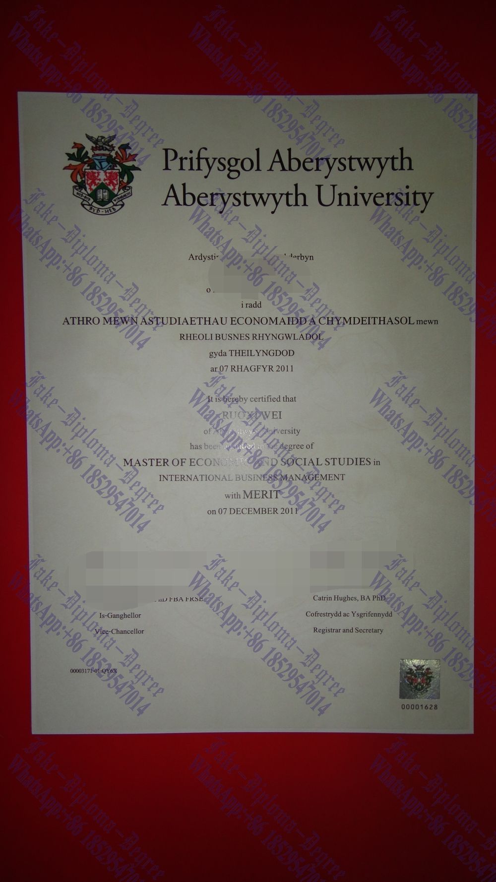 Purchase fake Prifysgol Aberystwyth University Degree