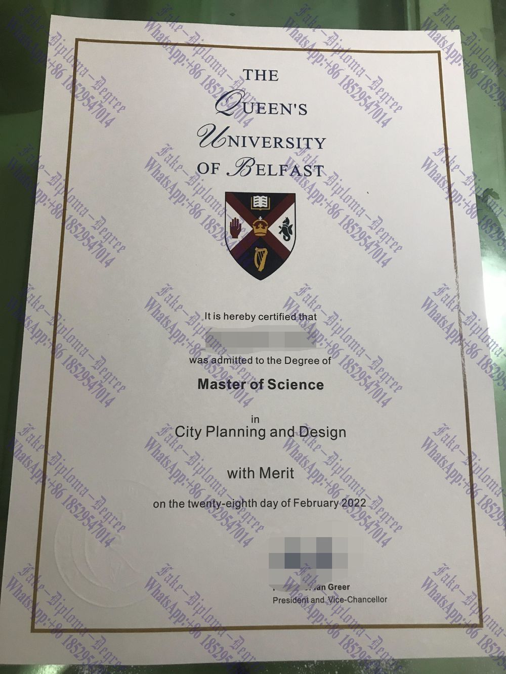 Purchase fake Queens University Belfast Degree