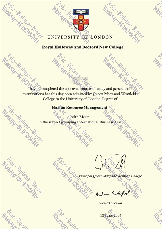 Purchase fake Royal Holloway University of London Diploma
