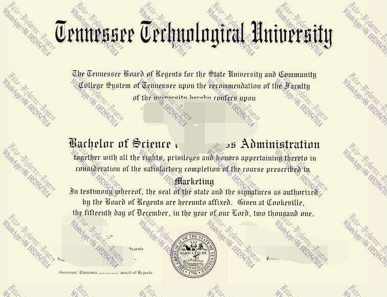 Purchase fake Tennessee Tech University Diploma