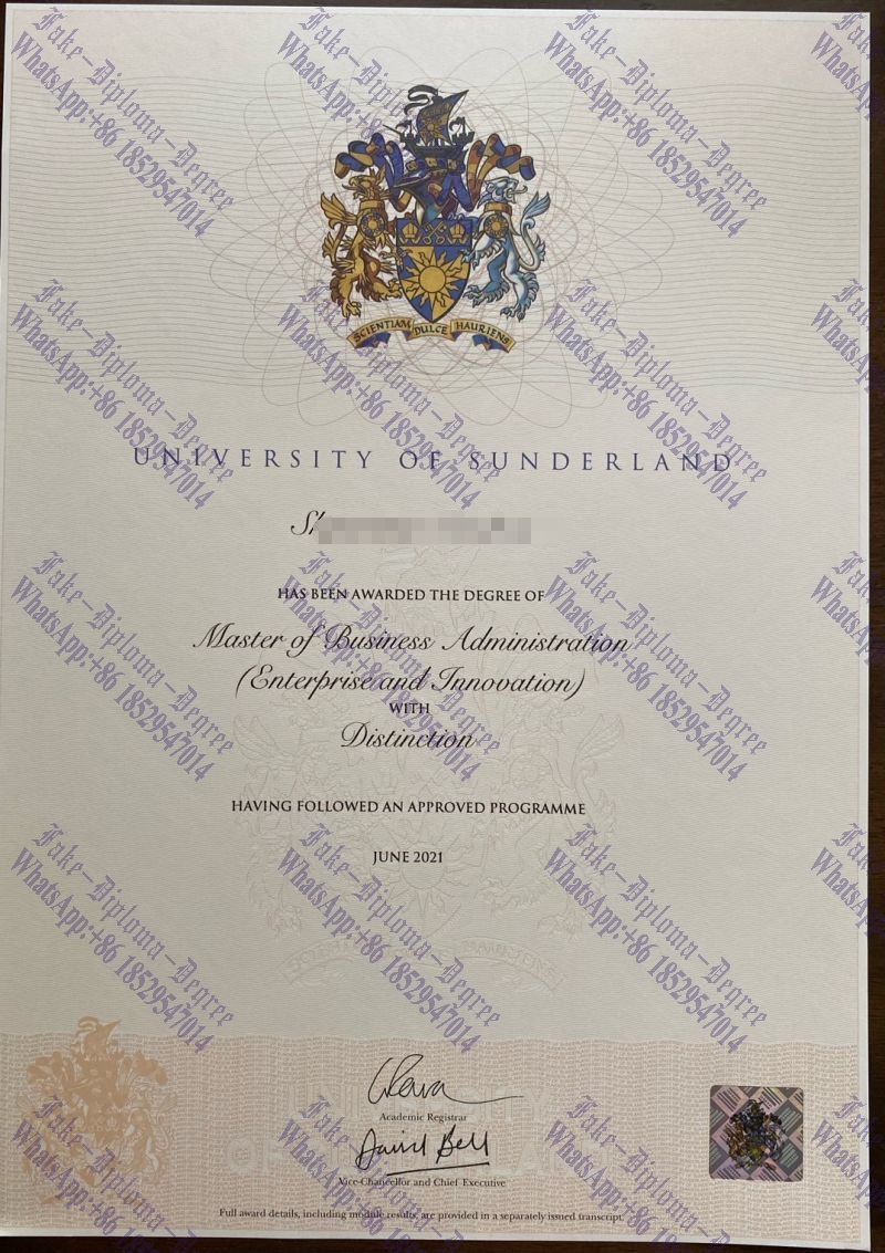 Purchase fake University of Sunderland Degree
