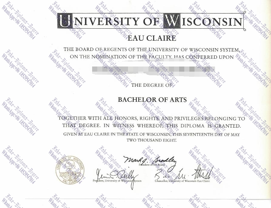 Purchase fake University of Wisconsin Eau Claire Diploma