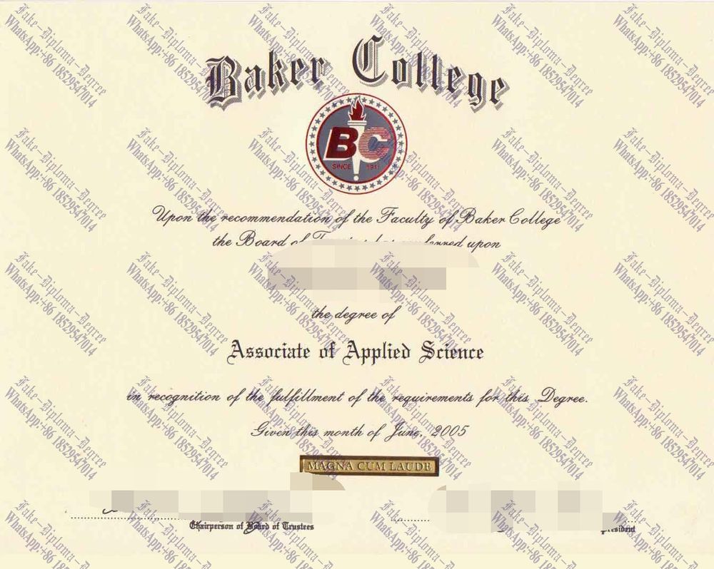 Purchase phony Baker University Diploma
