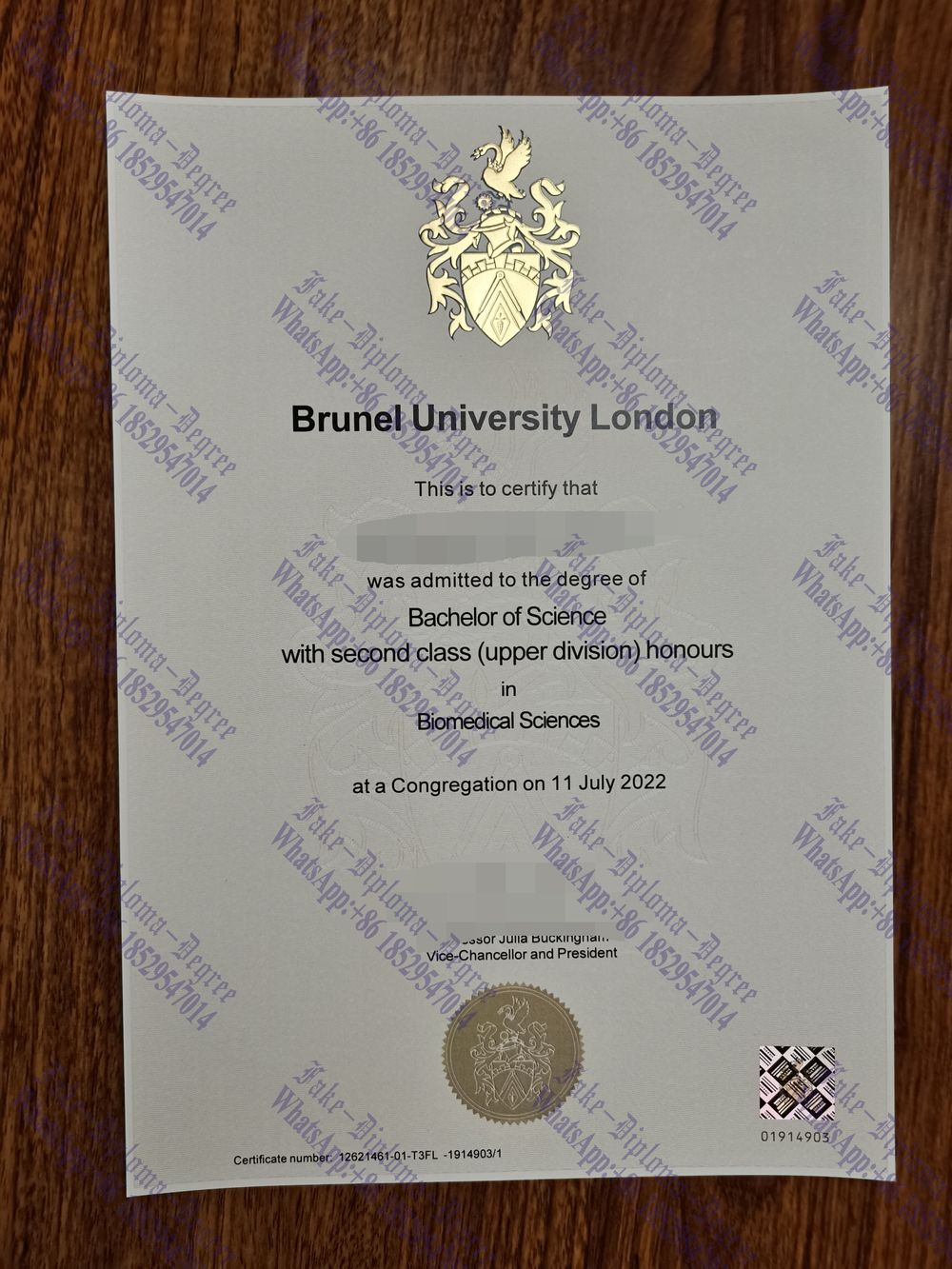 Purchase phony Brunel University London Diploma