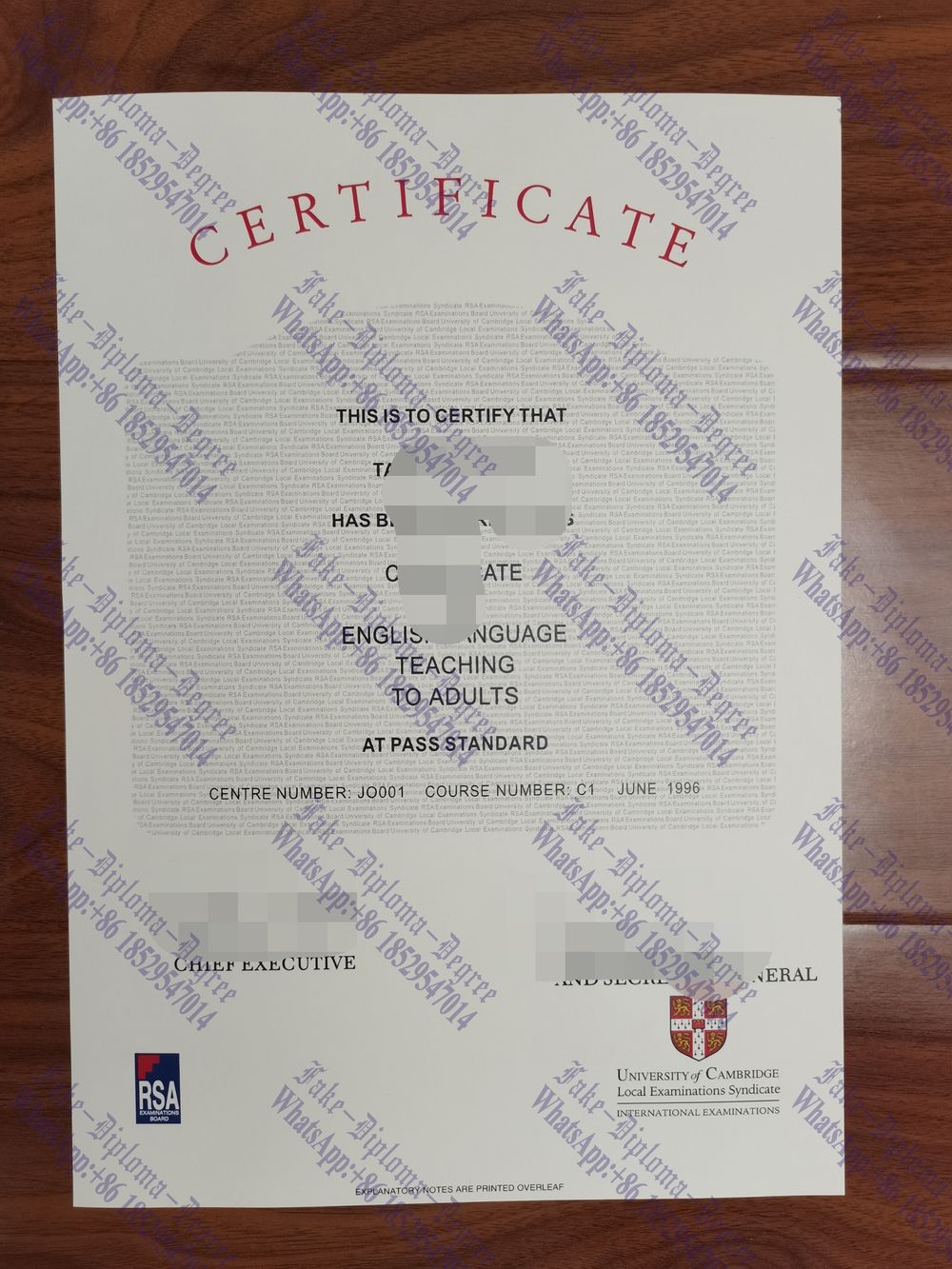 Purchase phony Cambridge University Local Examination Certificate Degree