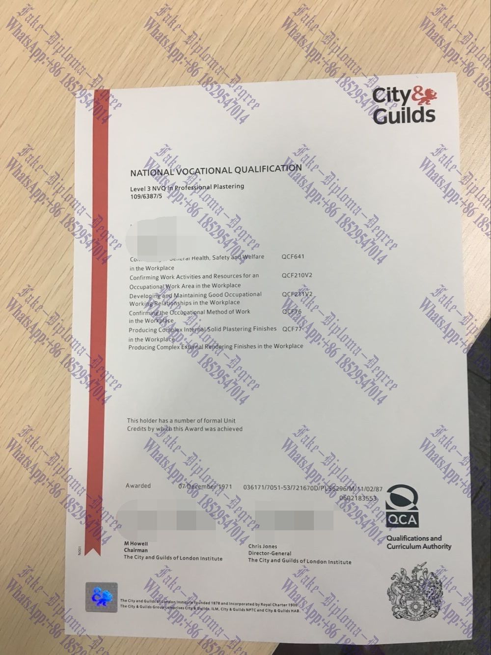 Purchase phony City Guilds Diploma