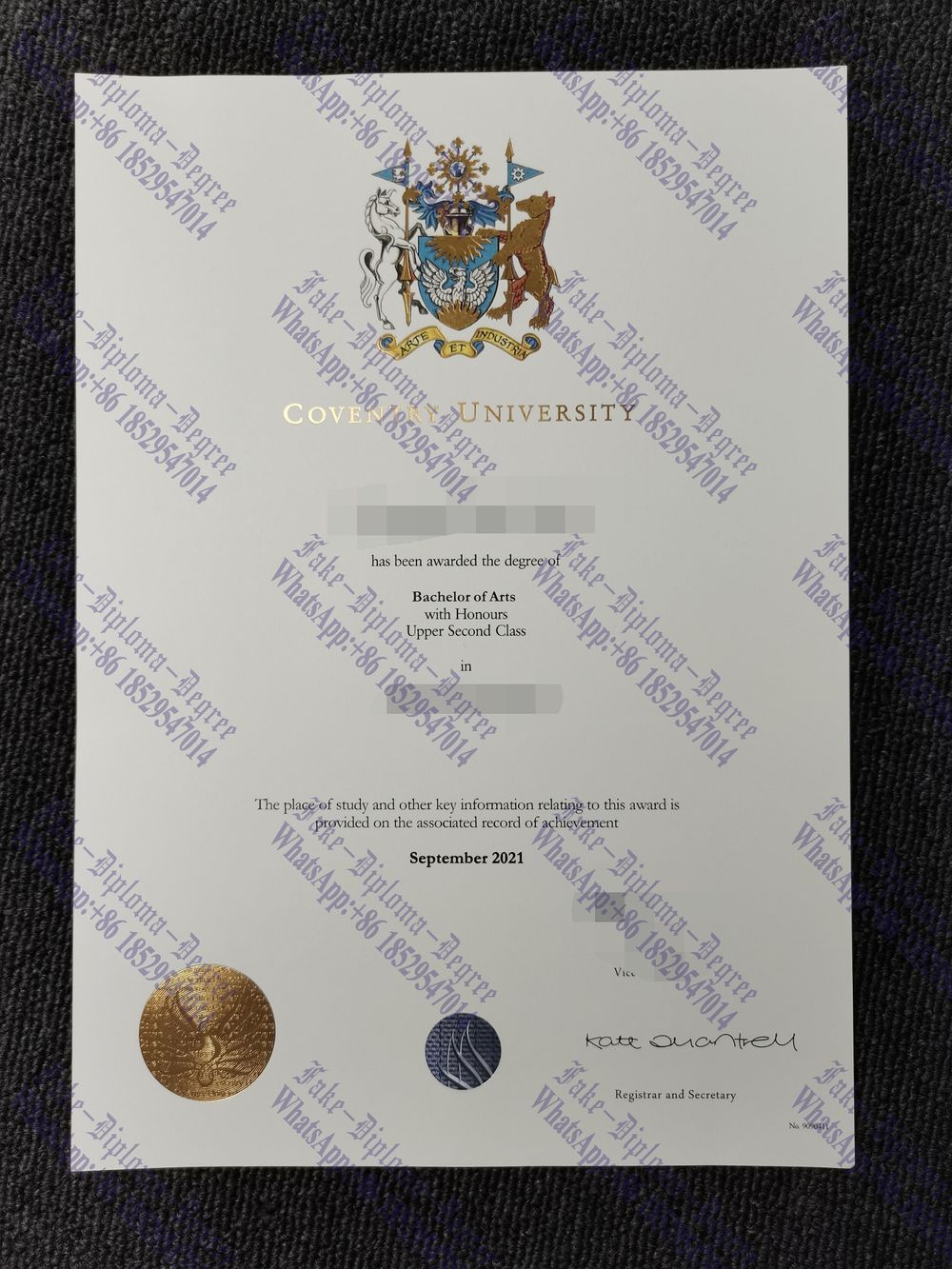 Purchase phony Coventry University Degree