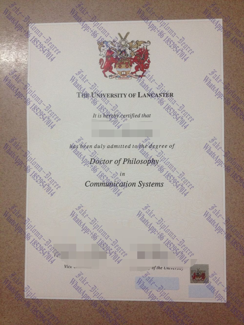 Purchase phony Lancaster University Degree