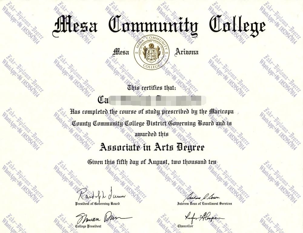 Purchase phony Mesa Community College Diploma