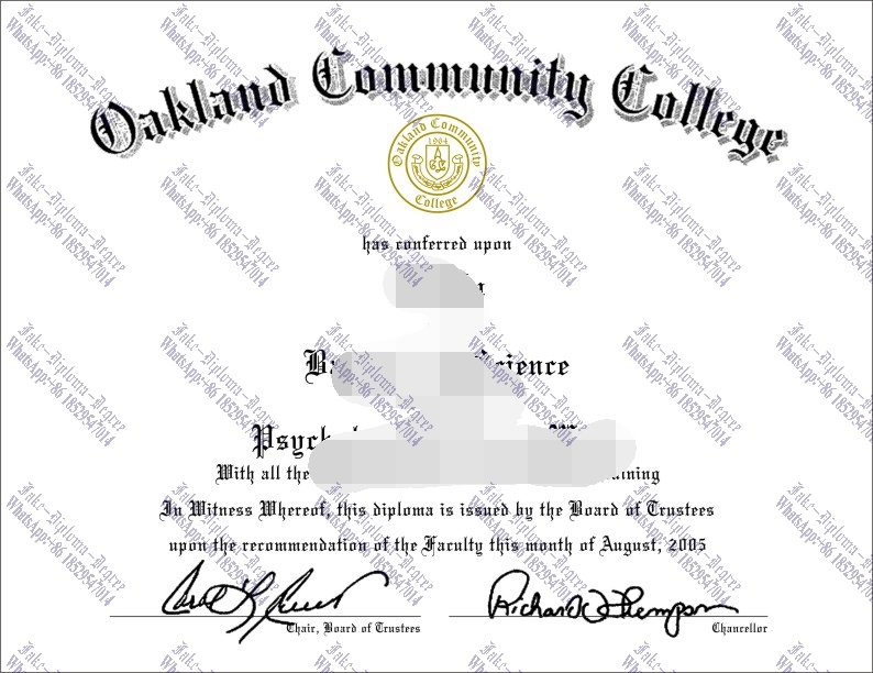 Purchase phony Oakland Community College Degree