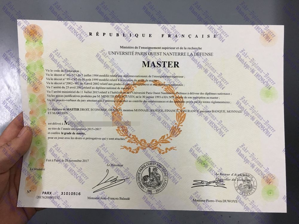 Purchase phony Paris X Nanterre Diploma