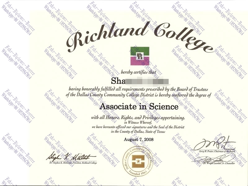 Purchase phony Richland College Diploma