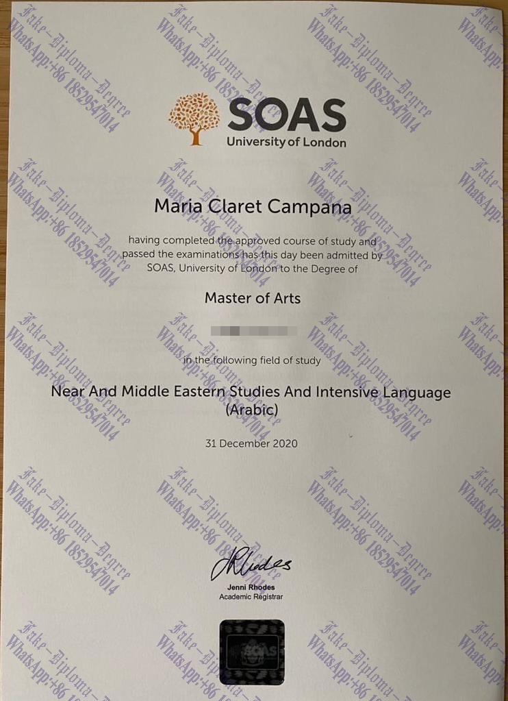 Purchase phony School of Oriental and African Studies Diploma