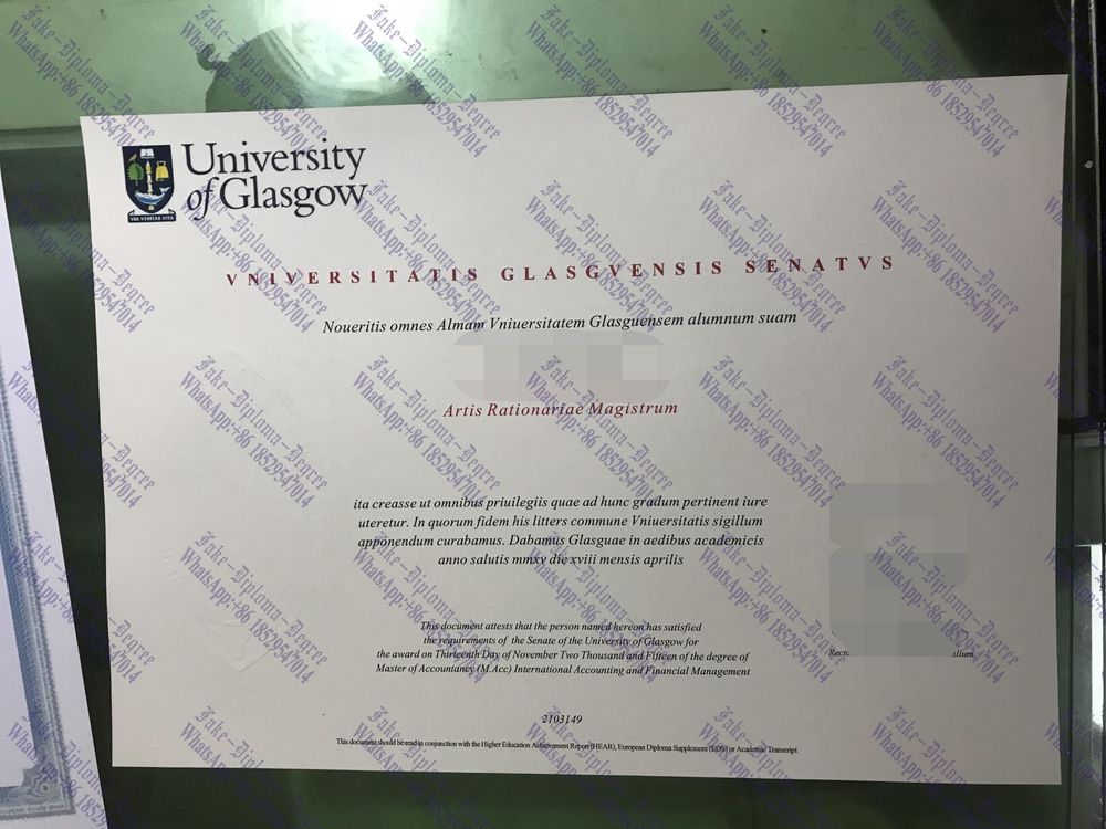 Purchase phony The University of Glasgow Diploma