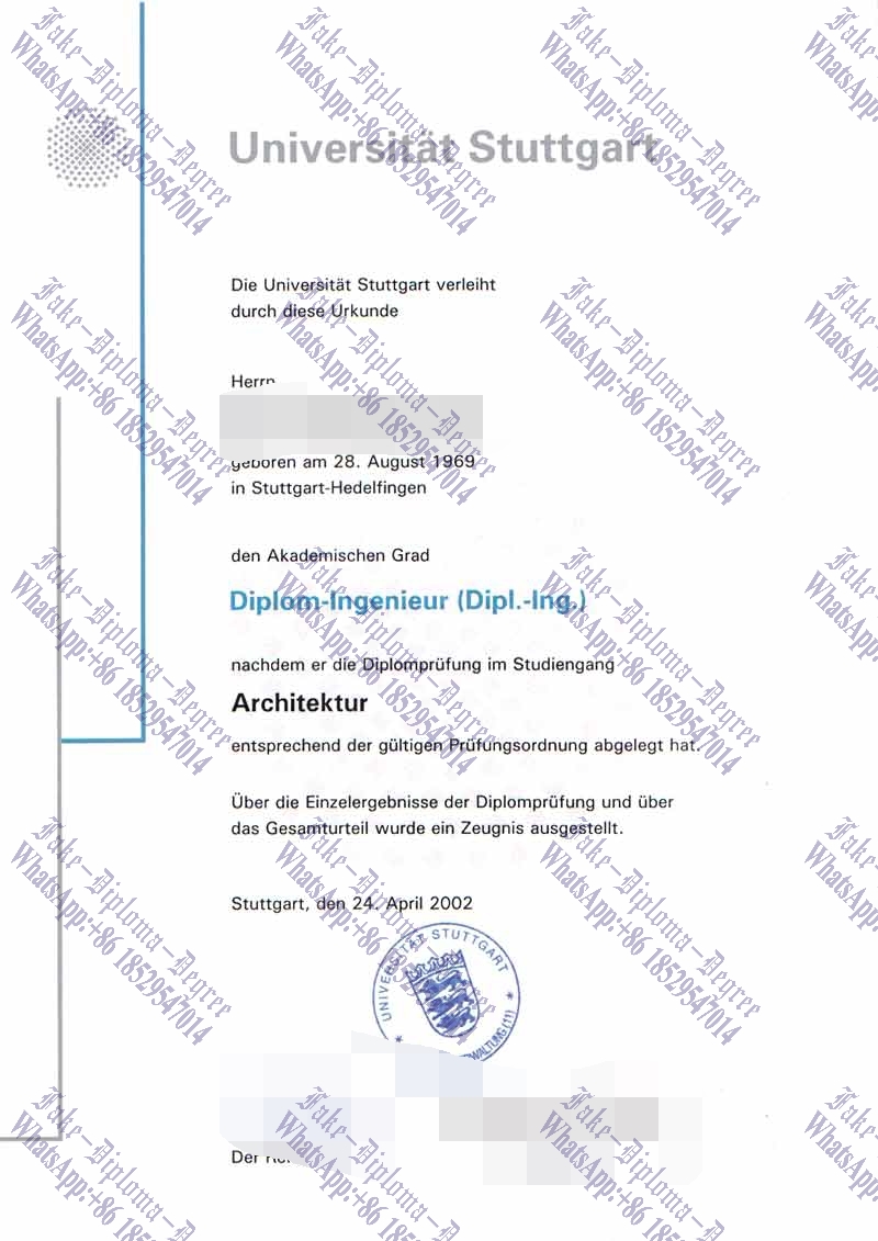 Purchase phony Universitat Stuttgart Diploma