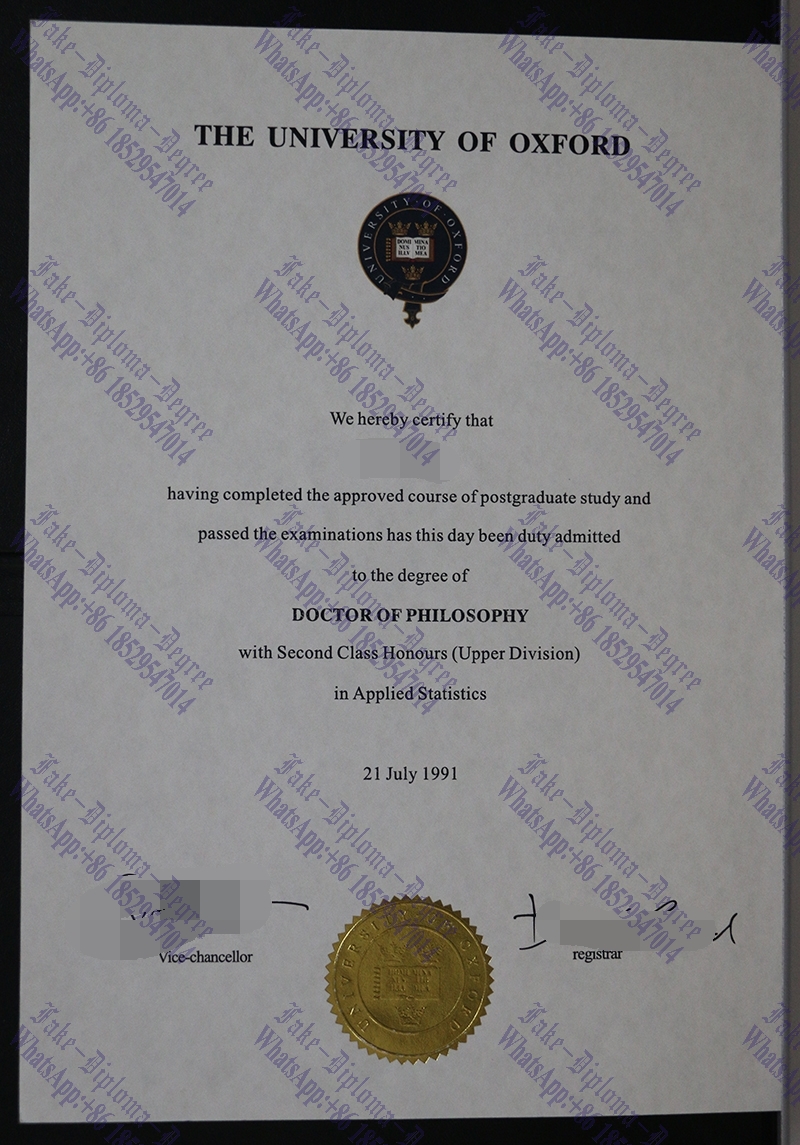 Purchase phony University of Oxford Diploma