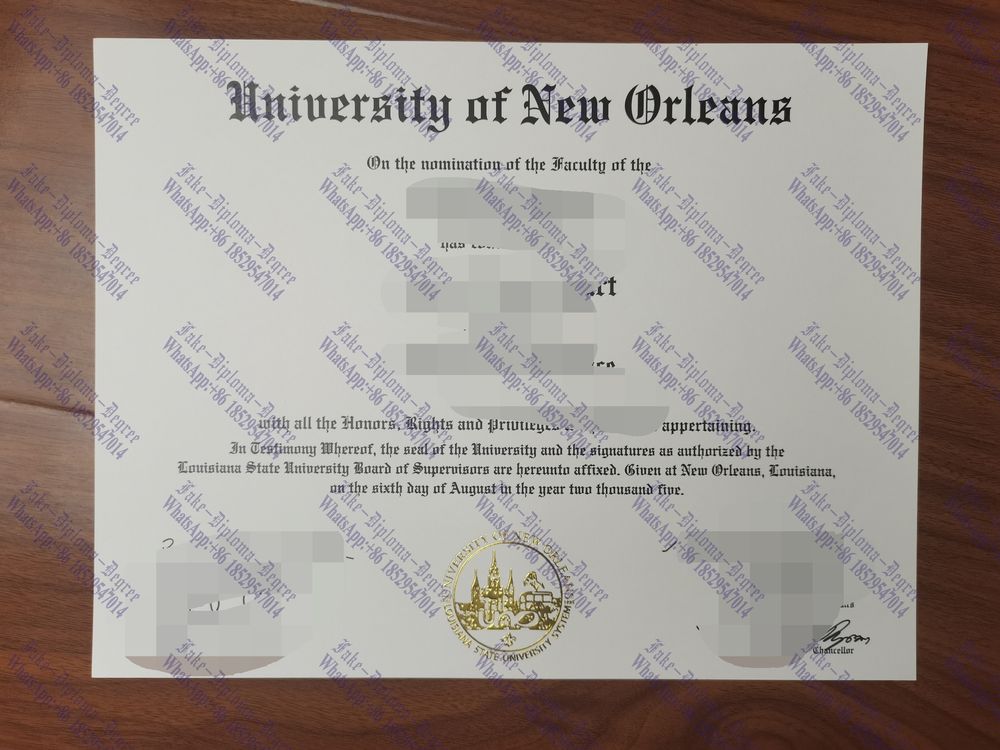 Purchase phony University of new orleans Diploma