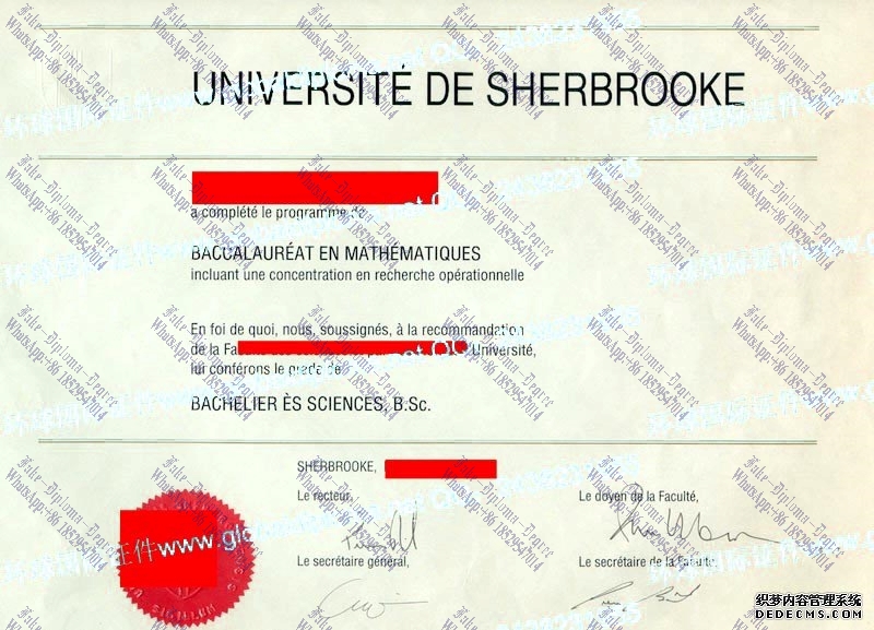 Purchase phony Université de Sherbrooke Degree