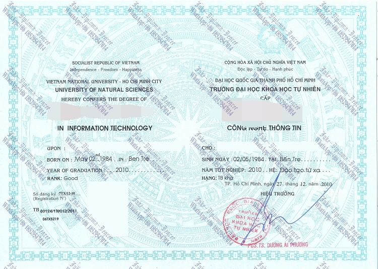 Purchase phony Vietnam National University Ho Chi Minh City Degree