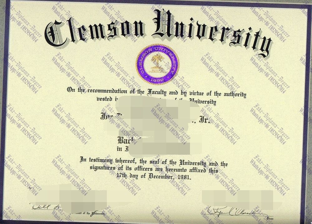 Purchase phony Where to order fake Clemson University Degree Degree