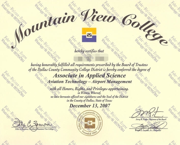 Purchase phony Where to order fake Mountain View College Diploma Degree