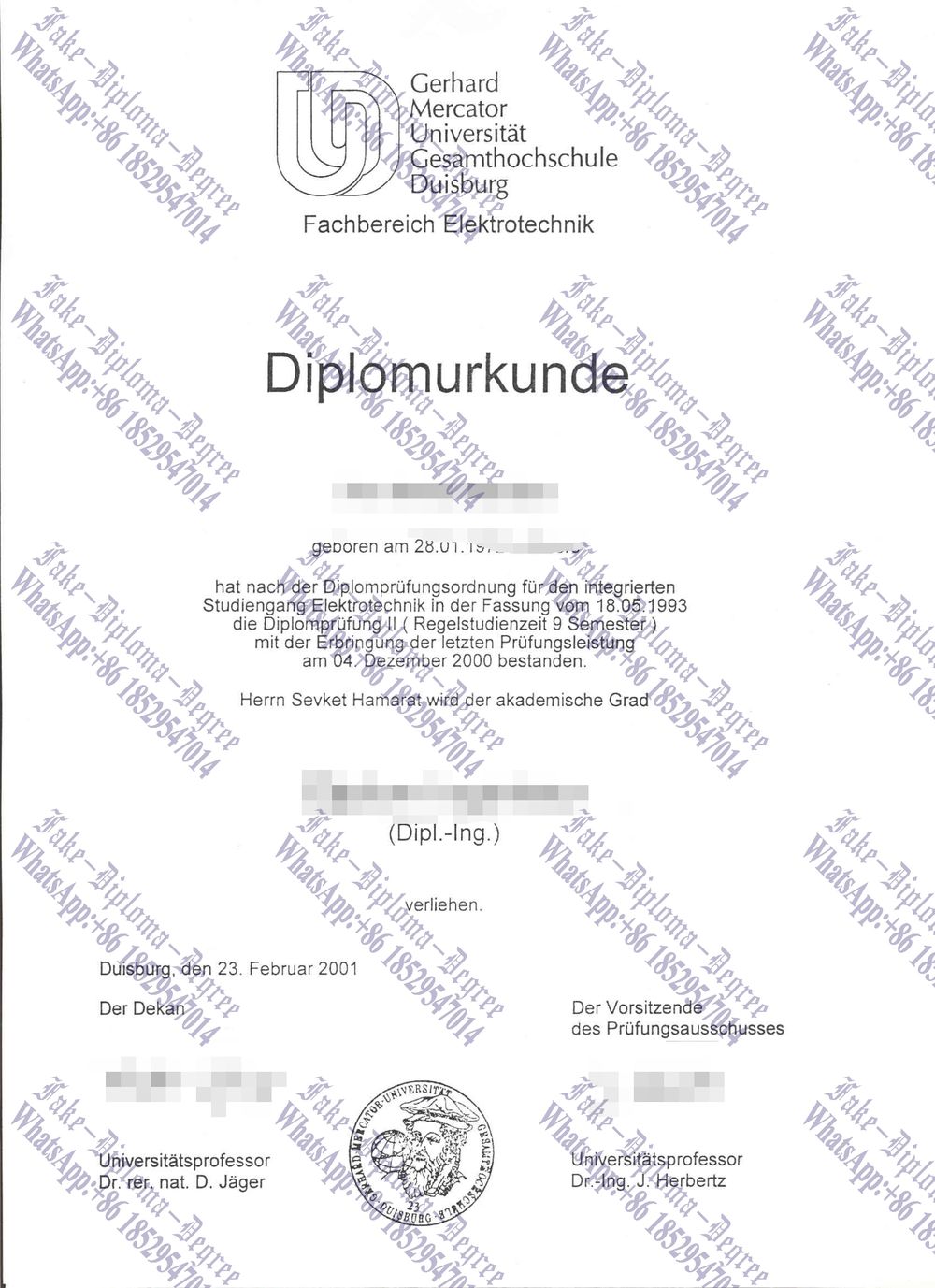 The best website to buy fake Gerhard Mercator Universitat Diploma