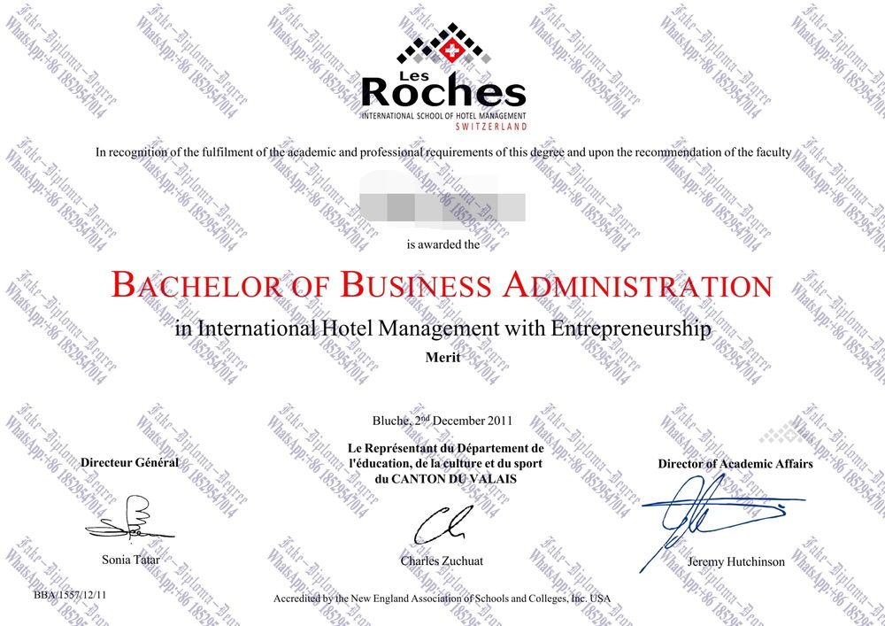 The best website to buy fake Les Roches International School of Hotel Management Diploma