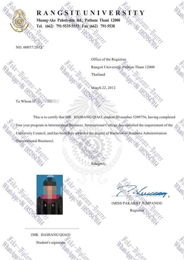 The best website to buy fake Rangsit University Degree