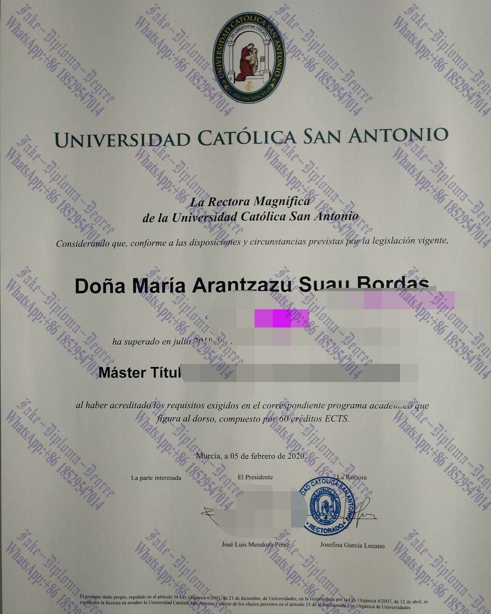 The best website to buy fake UCAM Universidad Católica San Antonio de Murcia Degree
