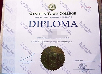 The best website to buy fake Western Town College Diploma