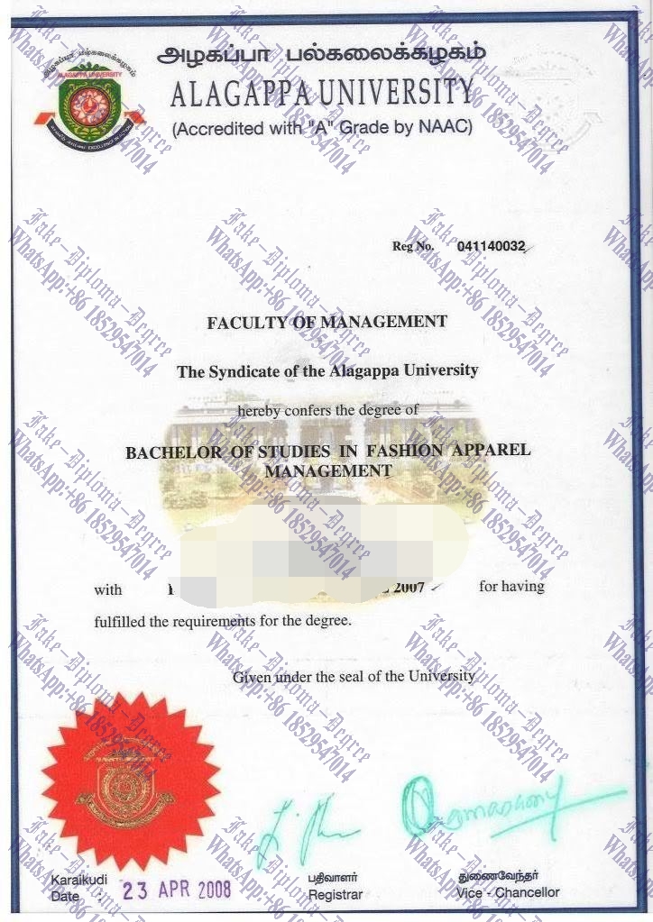 The steps to buy fake Alagappa University Diploma