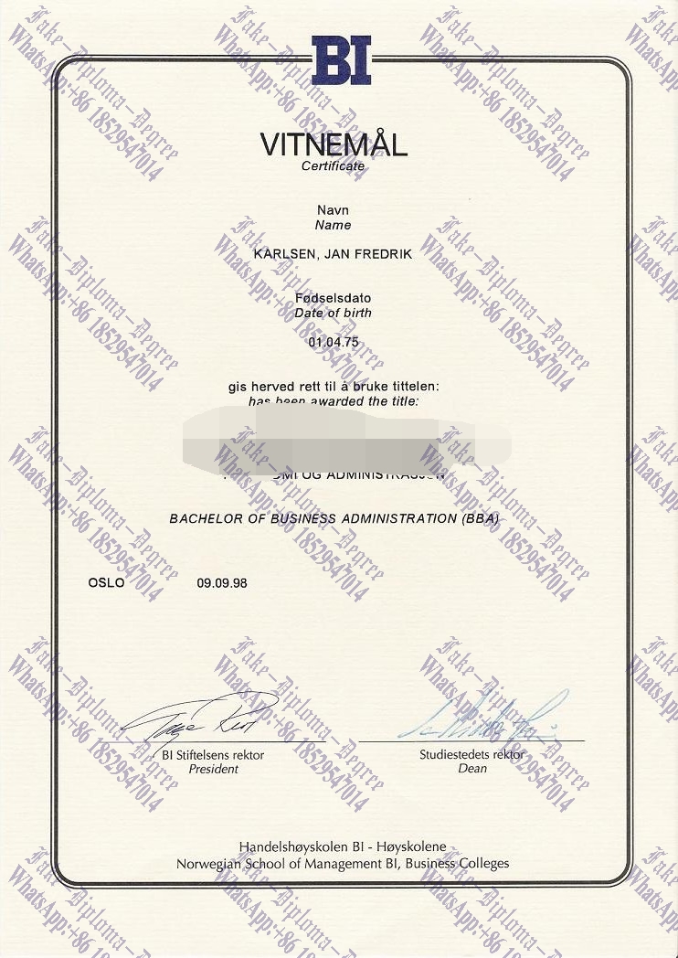 The steps to buy fake BI Norwegian Business School Diploma