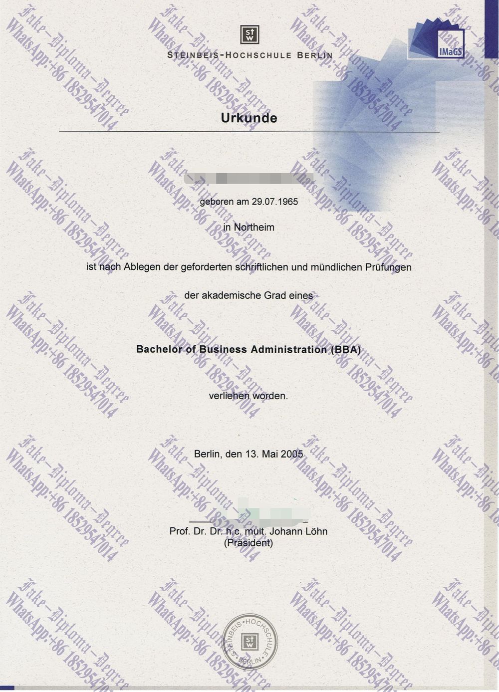 The steps to buy fake Steinbeis Hochschule Berlin Degree