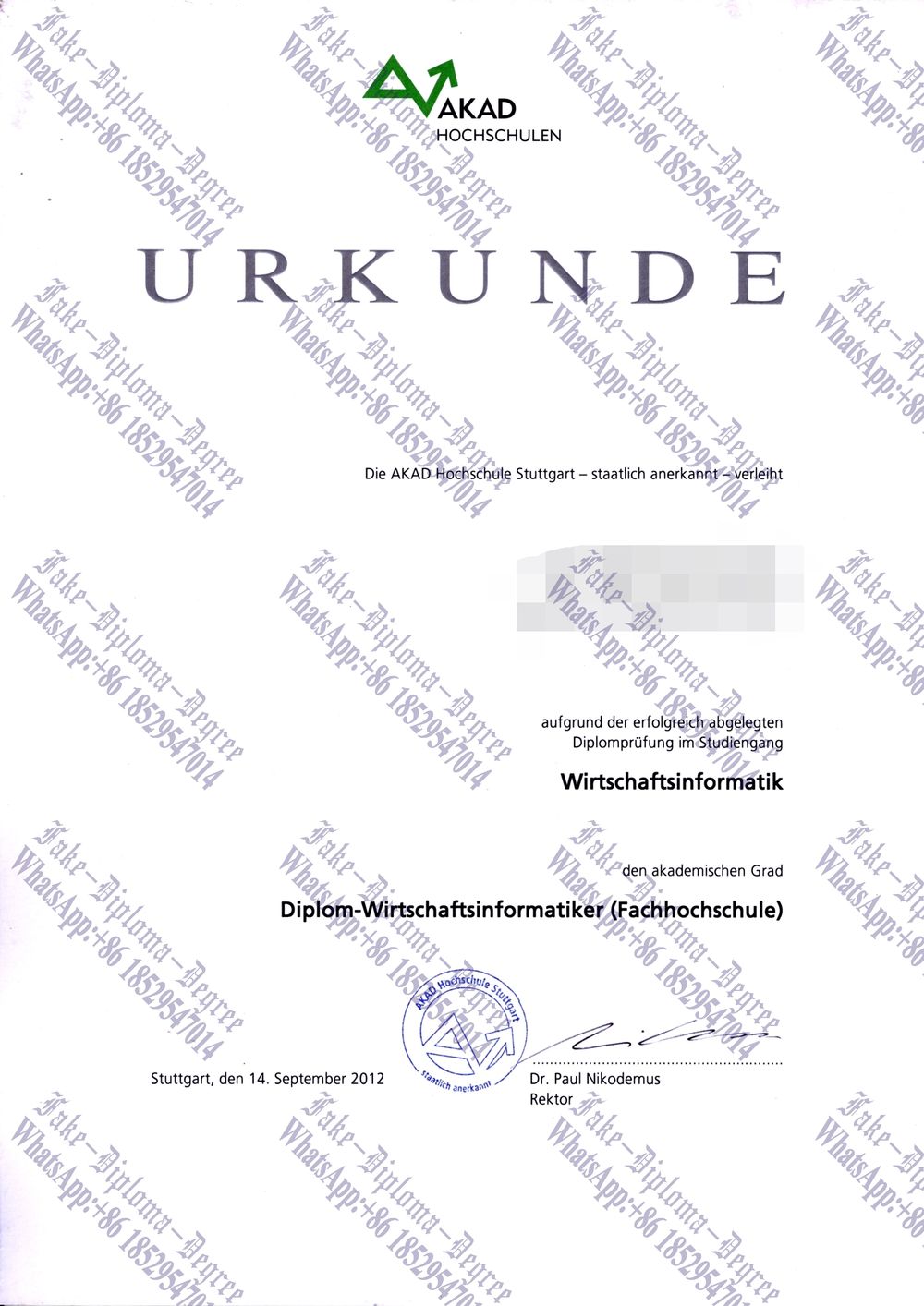 The steps to buy fake Stuttgart Technology University of Applied Sciences Degree