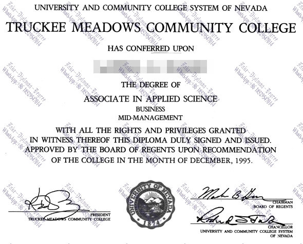 The steps to buy fake Truckee Meadows Community College Diploma