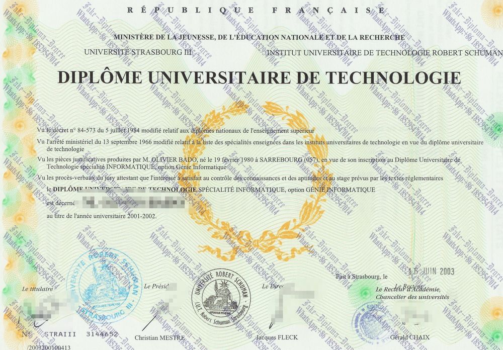 The steps to buy fake UNIVERSITE DE STRASBOURG III Degree