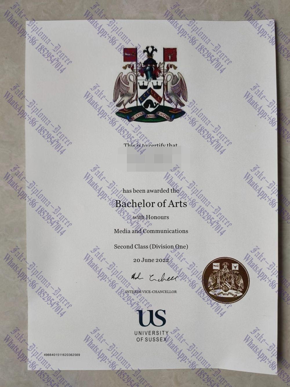 The steps to buy fake University of Sussex Diploma