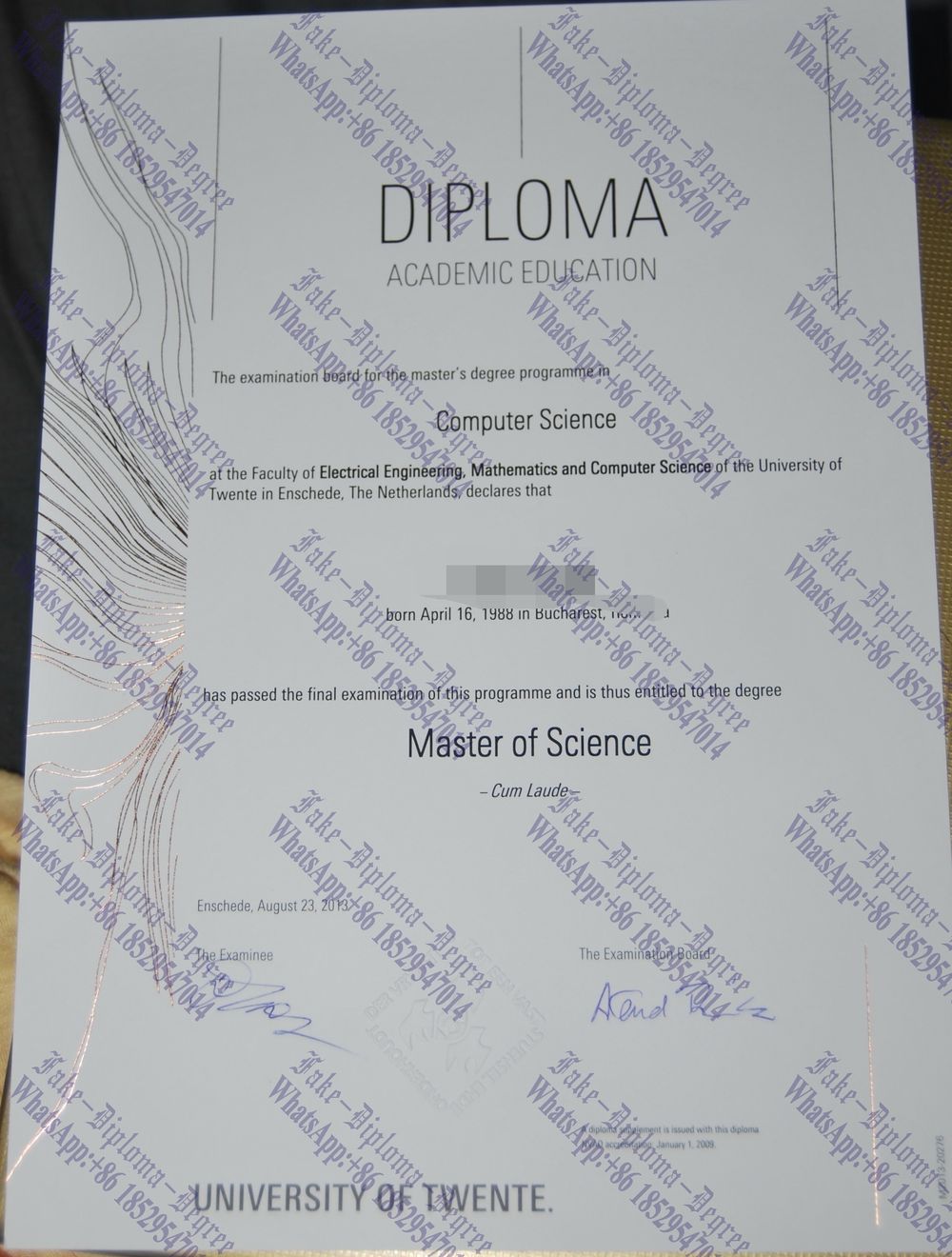 The steps to buy fake University of Twente Degree