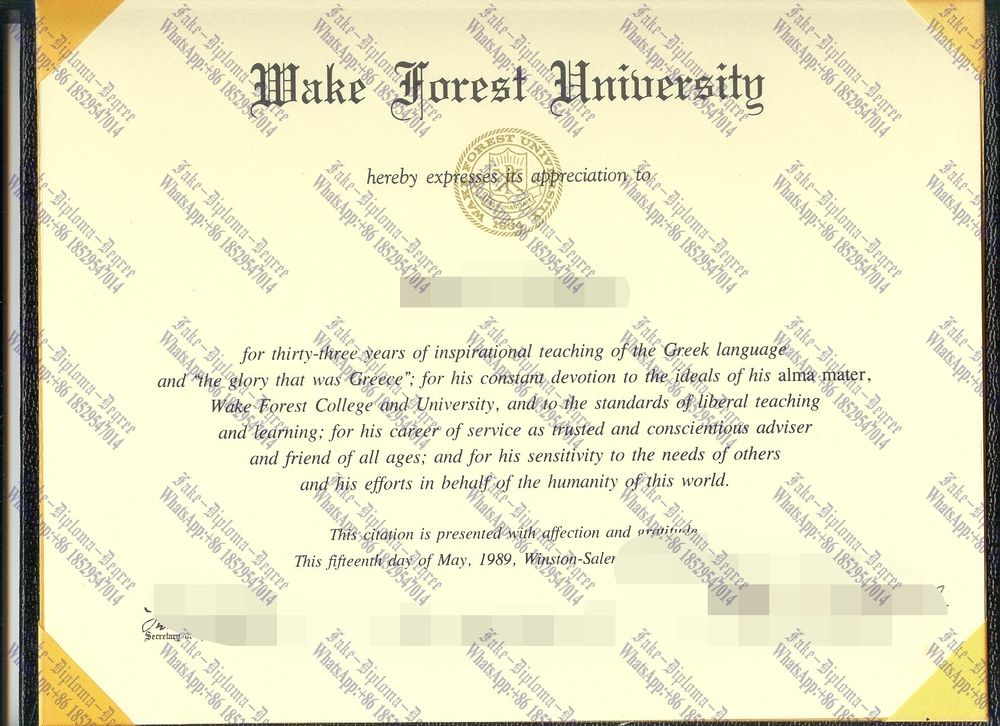 The steps to buy fake Wake Forest University Degree