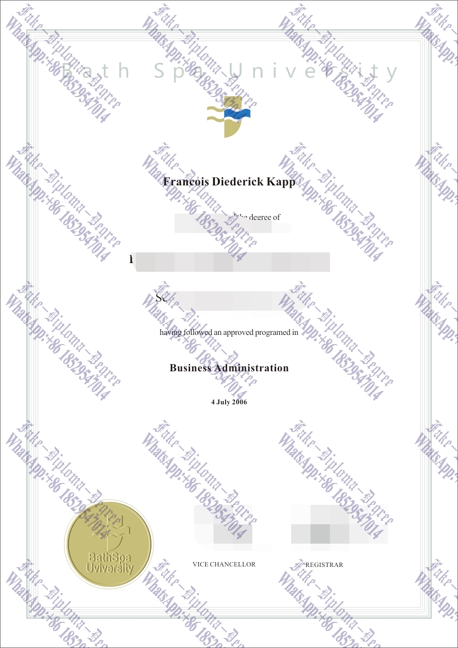 Where to order fake Bath Spa University Diploma