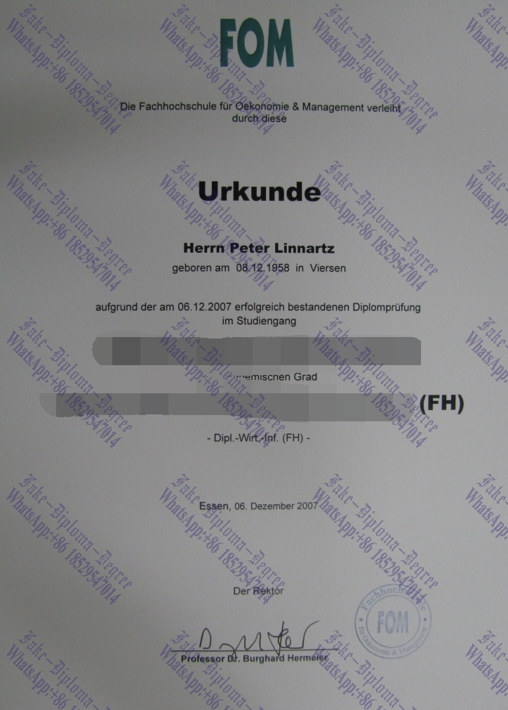 Where to order fake Fachhochschule für Oekonomie und Management Degree