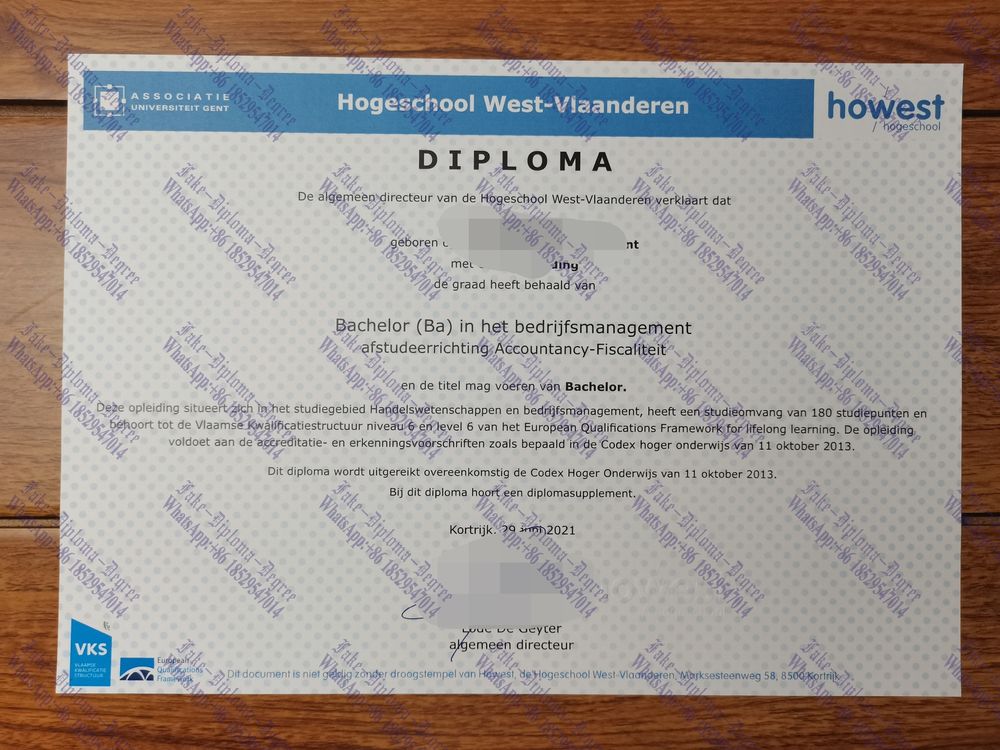 Where to order fake Hogeschool West Vlaanderen Diploma