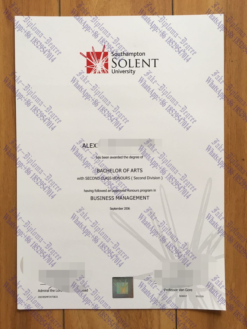 Where to order fake Solent University Degree