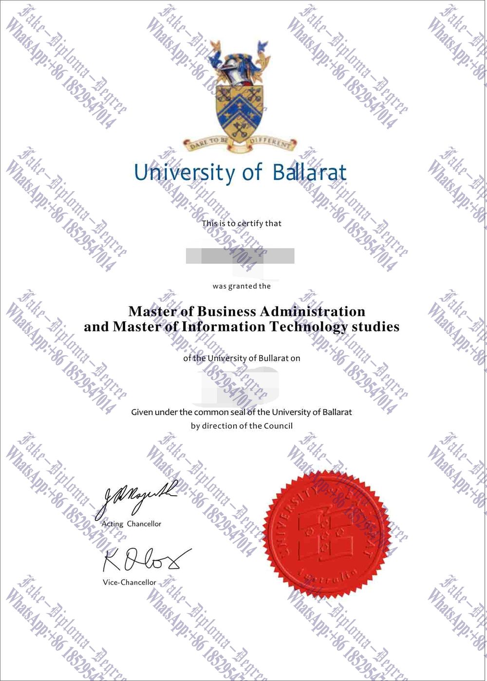 Where to order fake University of Ballarat Degree