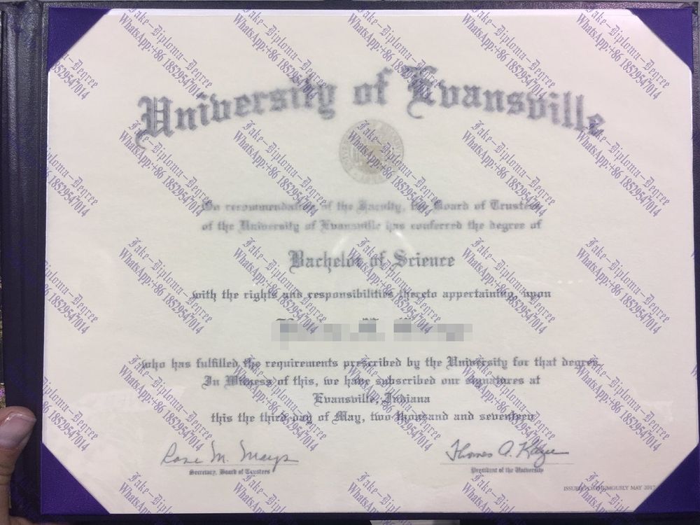 Where to order fake University of Evansville Diploma