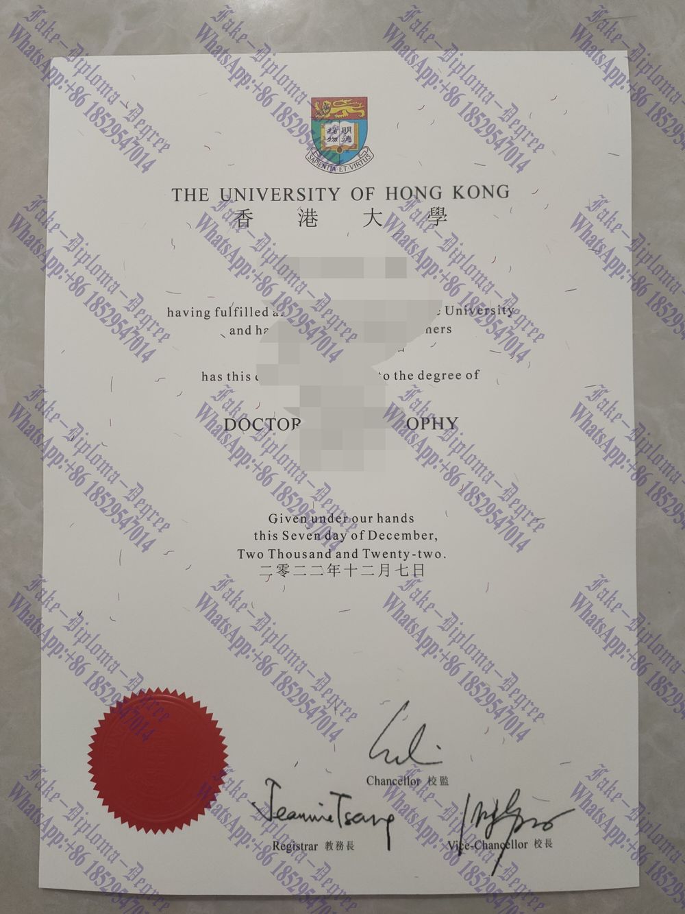 Where to order fake University of Hong Kong Diploma